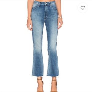 Mother The Hustler Ankle Fray Jeans in Smoke Em’